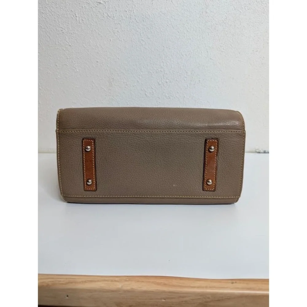 Dooney Bourke Janine‎ Brown Leather Satchel Handbag Purse Pebble